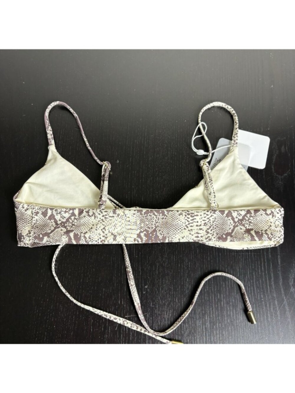 NWT MONDAY SWIMWEAR Womens S St. Martin Bikini Swimsuit Top in New Snake Print - Picture 4 of 6